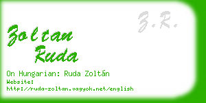 zoltan ruda business card